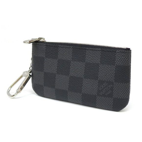 Louis Vuitton Key Pochette Coin Case Graphite Damier - Picture 1 of 3